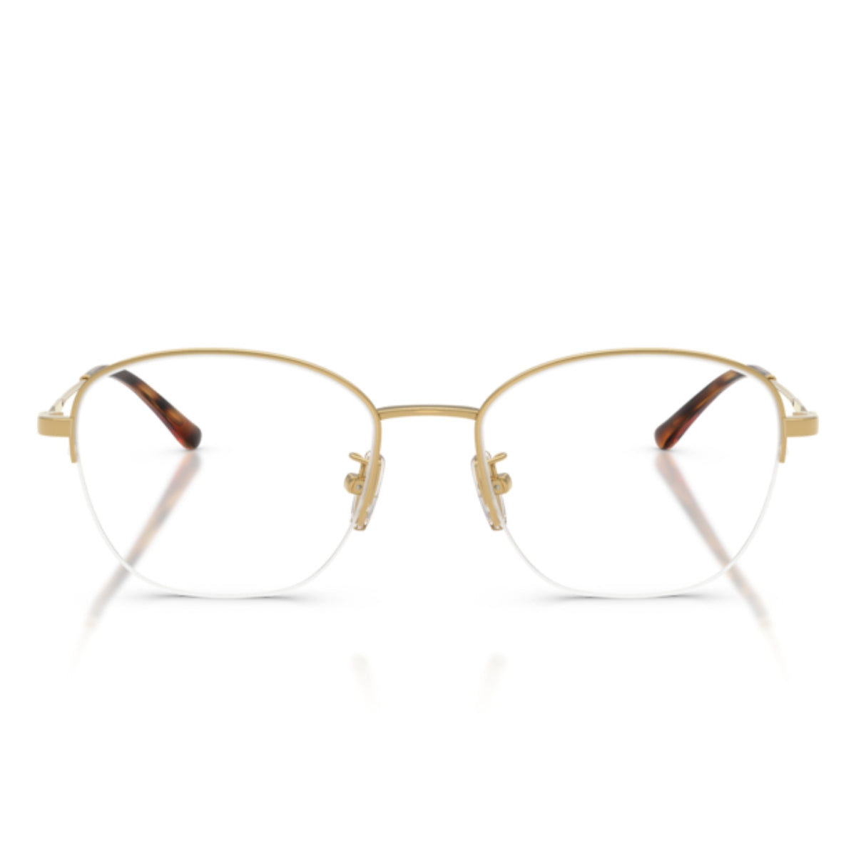Vogue VO4357D gold geometric eyeglasses, half-rim metal frame