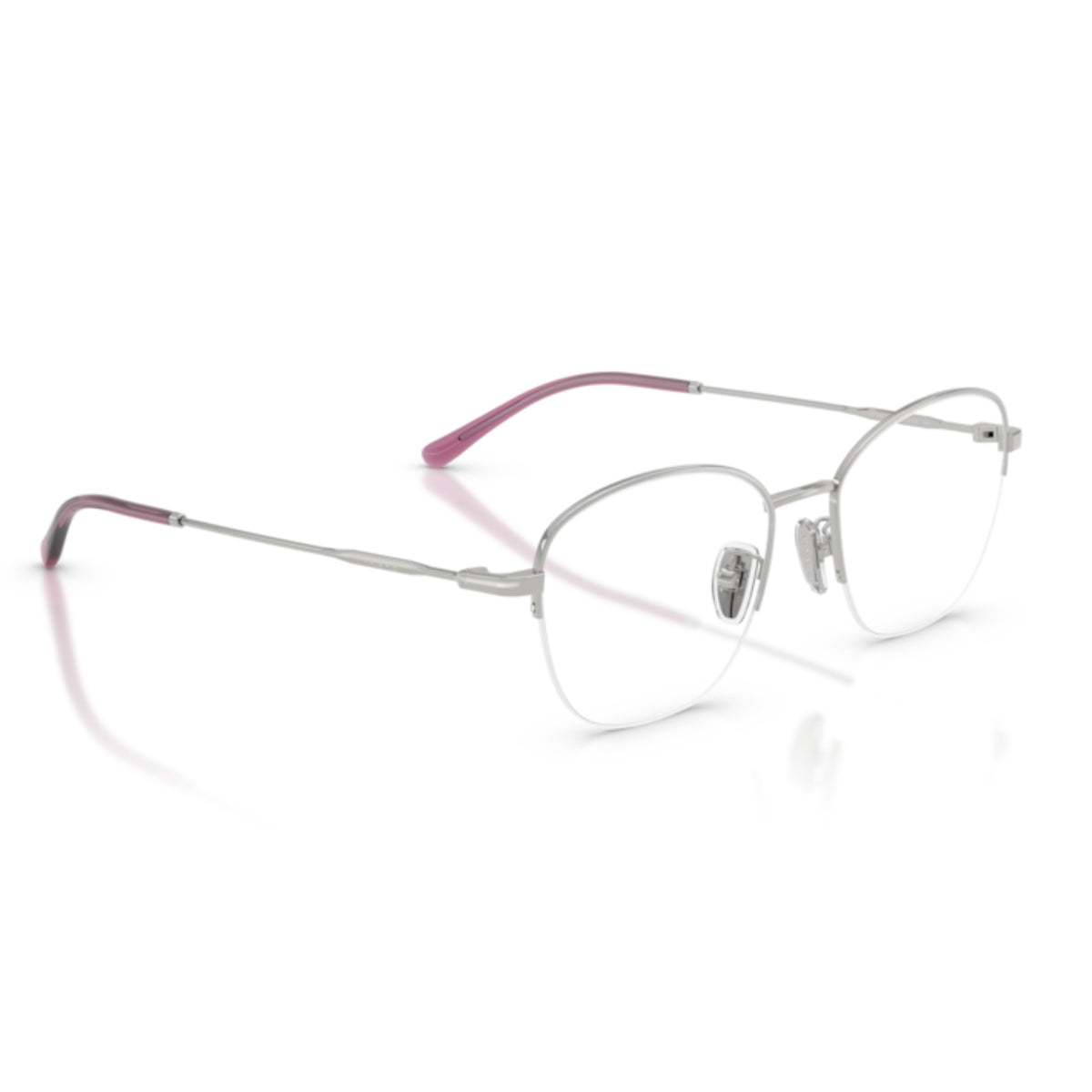 Vogue VO4357D silver geometric eyeglasses, angled view