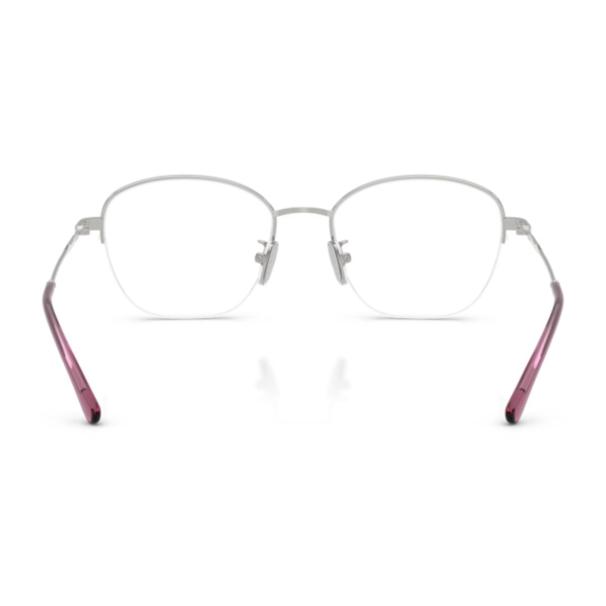 Vogue VO4357D silver geometric eyeglasses, back view of the frame and temples