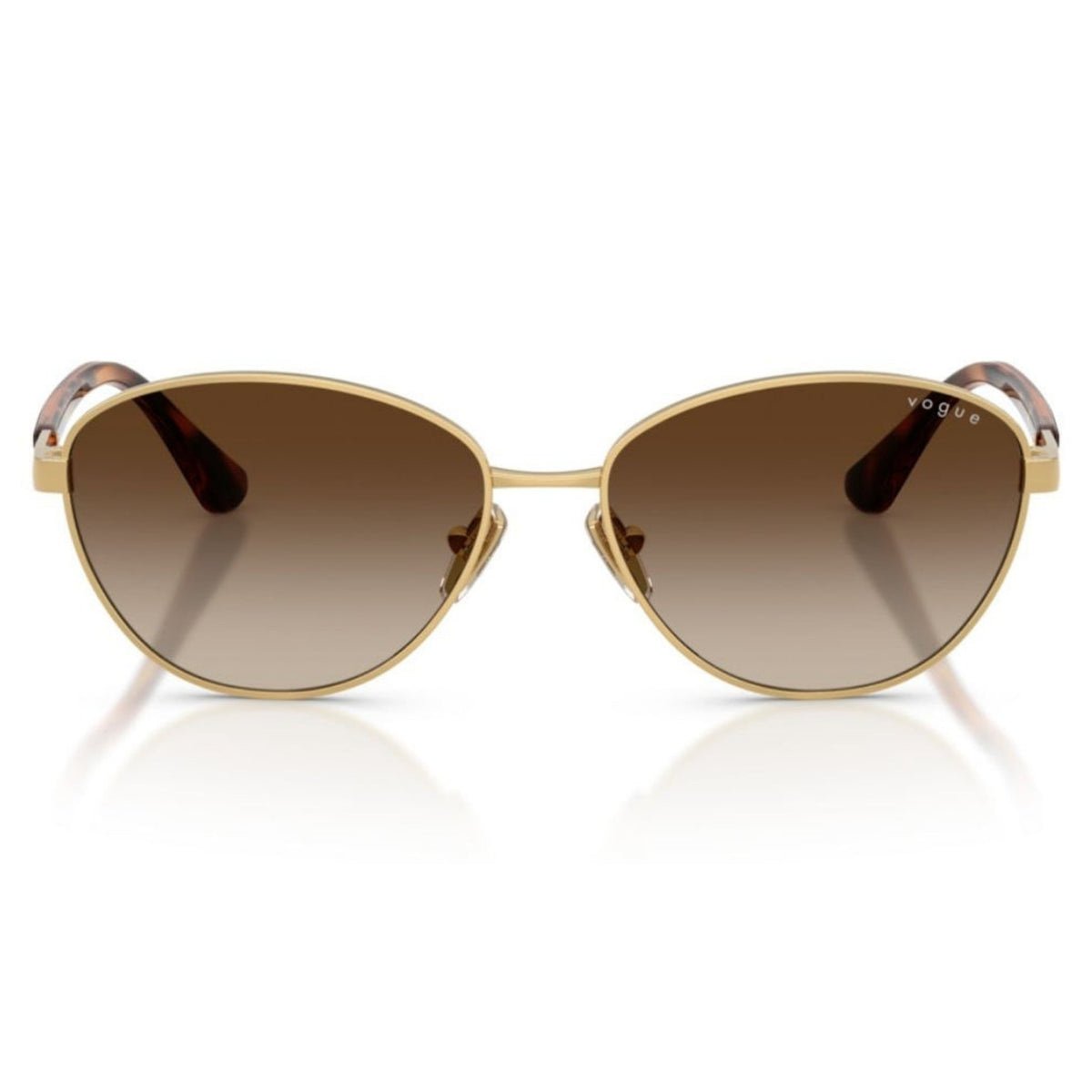 Vogue VO4360SI gold cat-eye sunglasses, full-rim metal frame