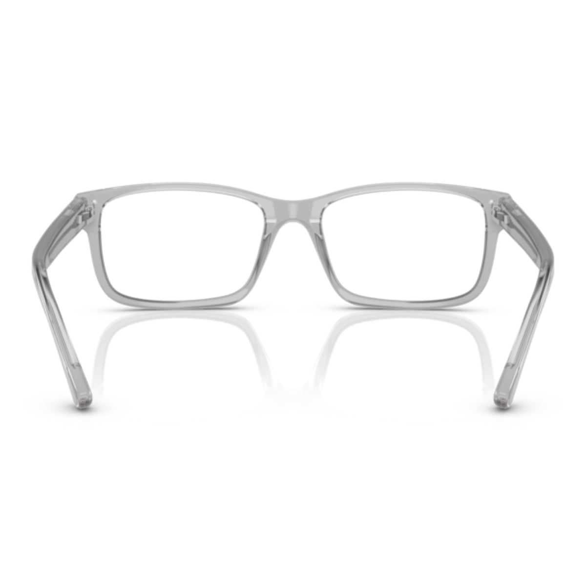 Vogue VO5013I transparent blue rectangle eyeglasses, back view of the frame and temples