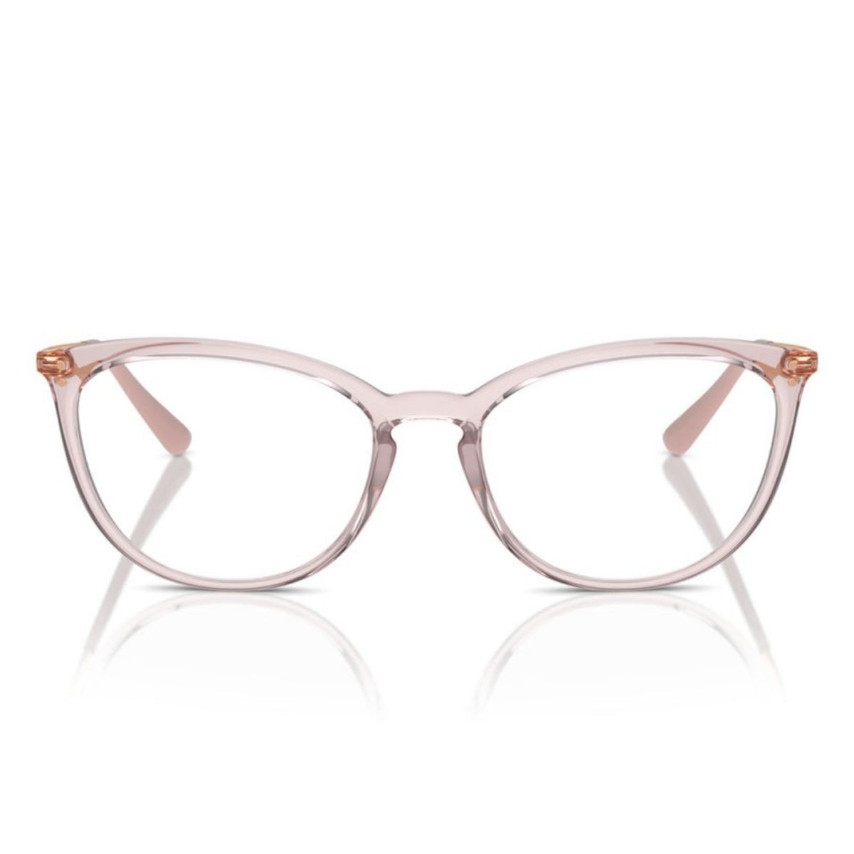 Vogue VO5276 transparent pink oval eyeglasses, full-rim plastic frame