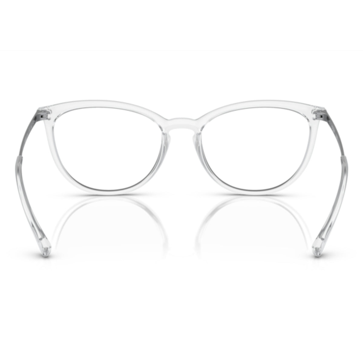 Vogue VO5276 transparent cat-eye eyeglasses, back view of the frame and temples