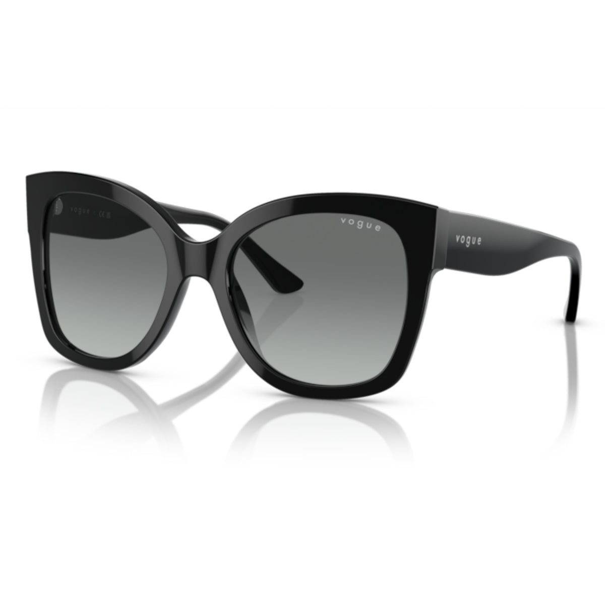 Vogue VO5338S black square sunglasses with grey lenses