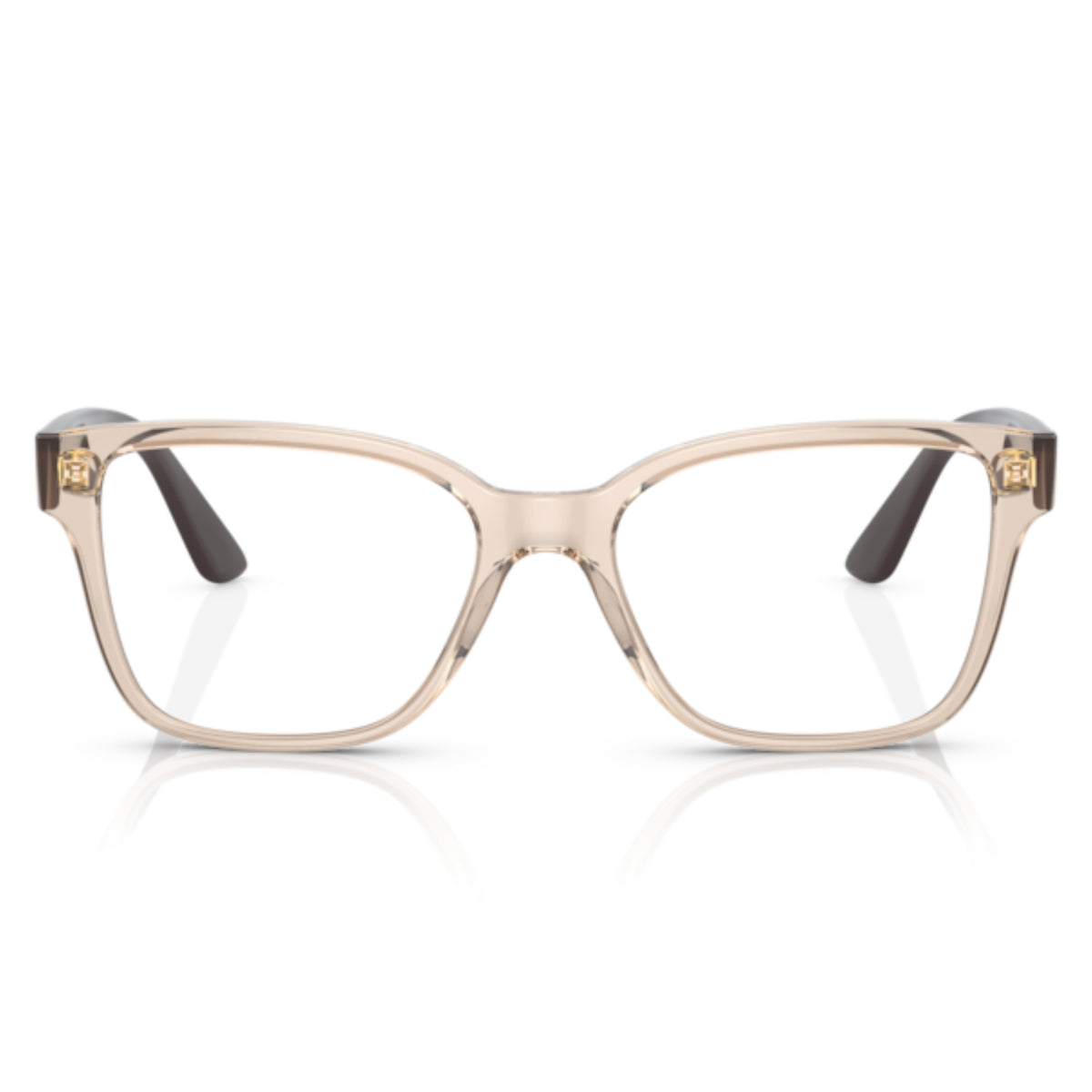 Vogue VO5452 transparent light brown square eyeglasses, full-rim plastic frame