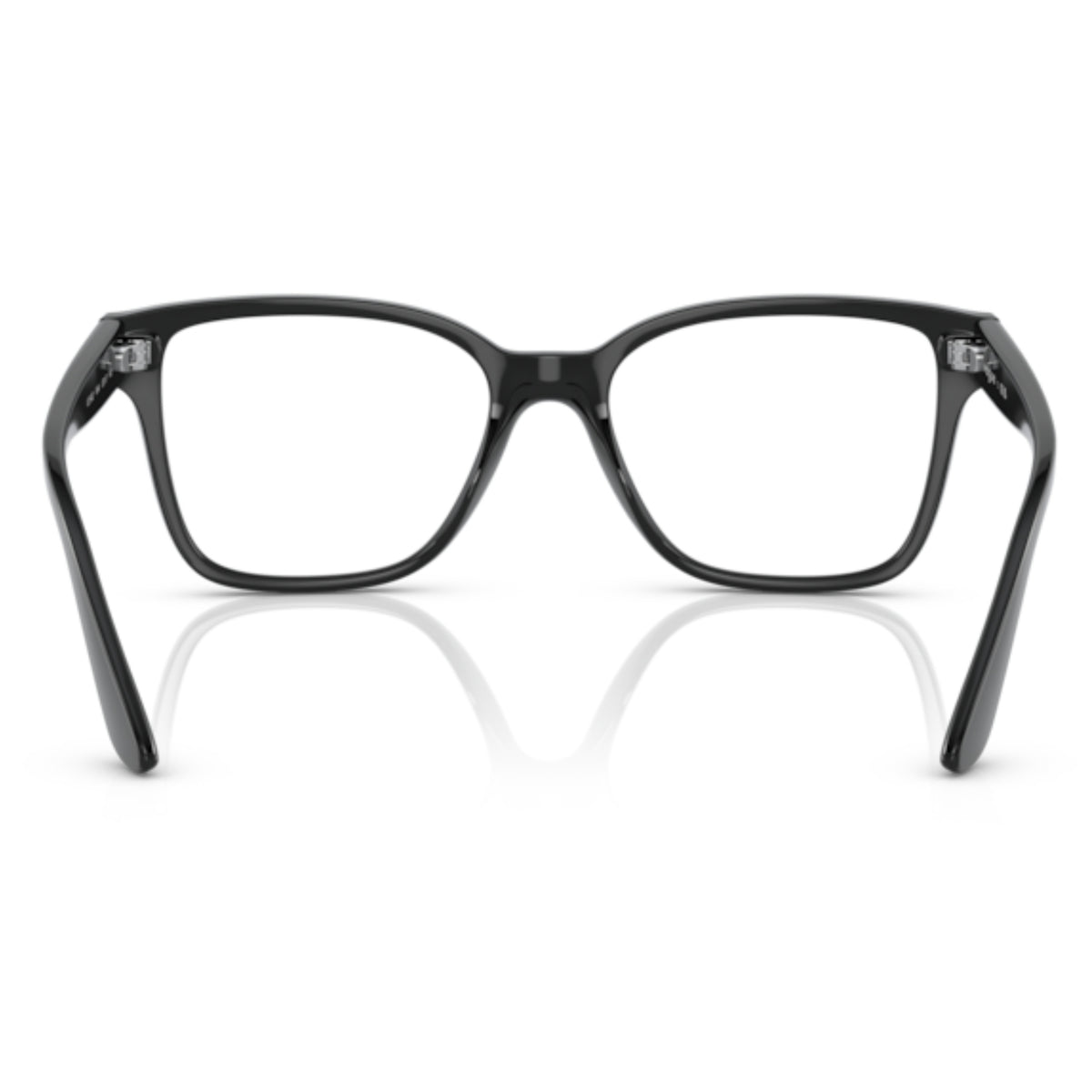 Vogue VO5452 black square eyeglasses, back view of the frame and temples
