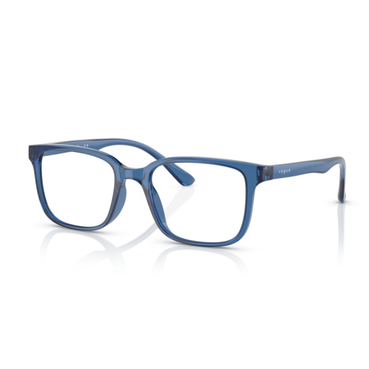 Vogue VO5474I transparent blue rectangle eyeglasses with plastic frame