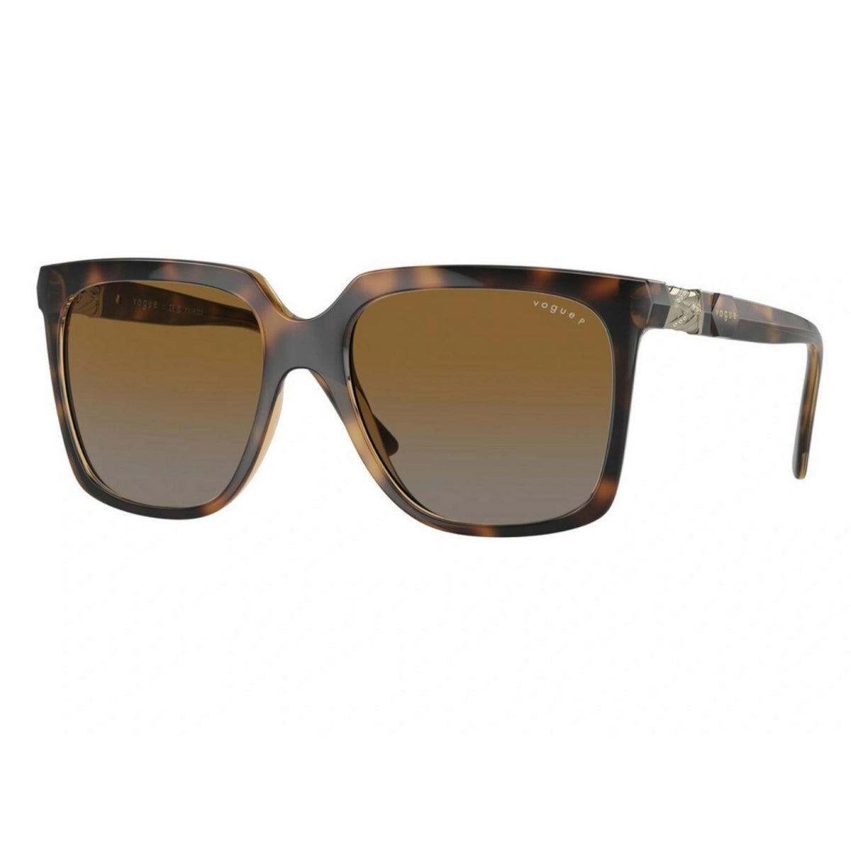 Vogue VO5476SB dark havana square sunglasses with grey lenses
