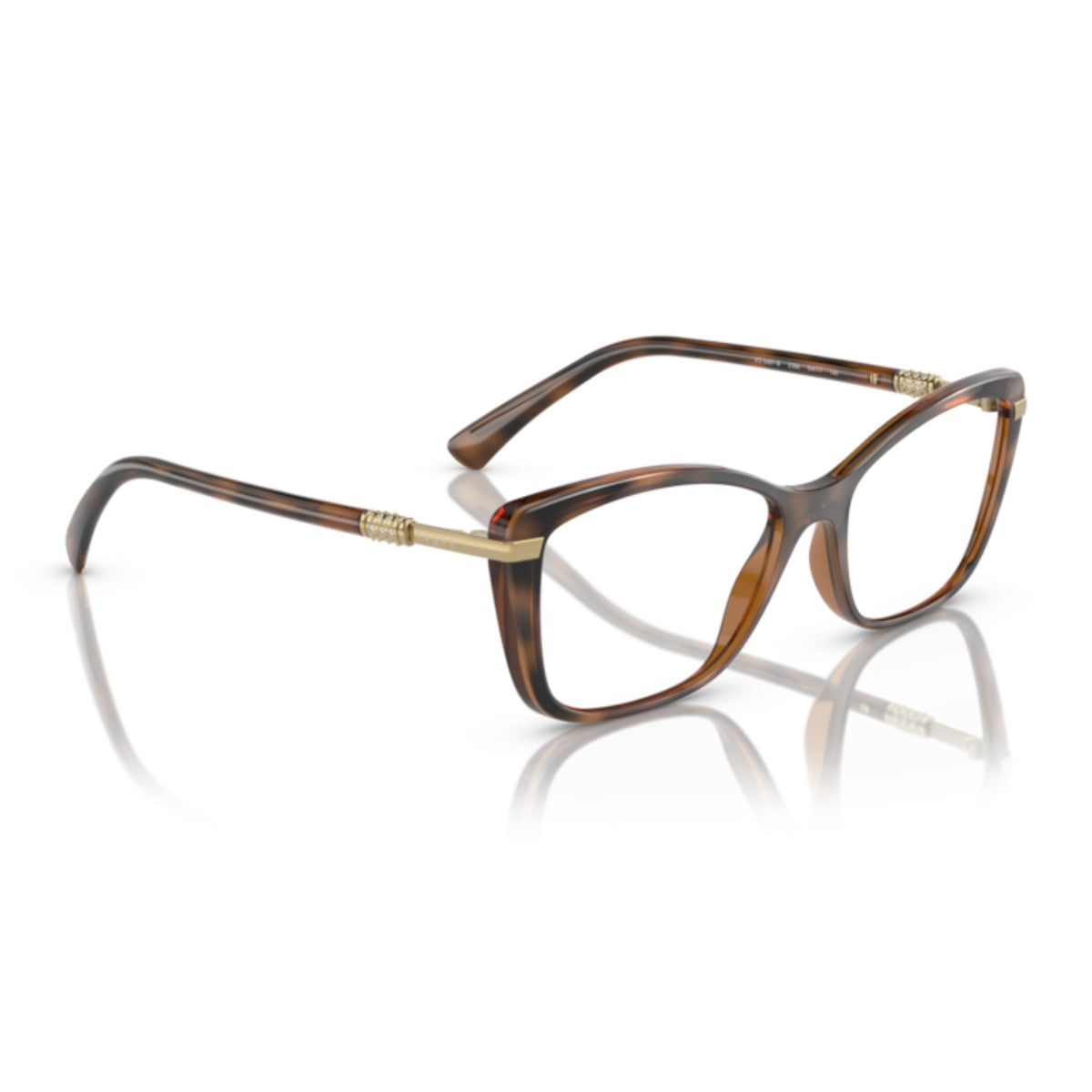 Vogue VO5487B top havana/light brown cat-eye eyeglasses, angled view