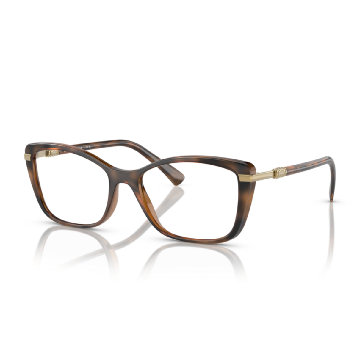 Vogue VO5487B top havana/light brown cat-eye eyeglasses with plastic and metal frame