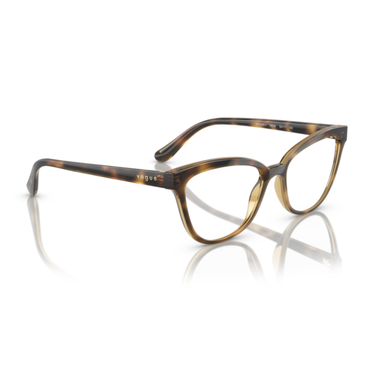 Vogue VO5495I dark havana cat-eye eyeglasses, angled view
