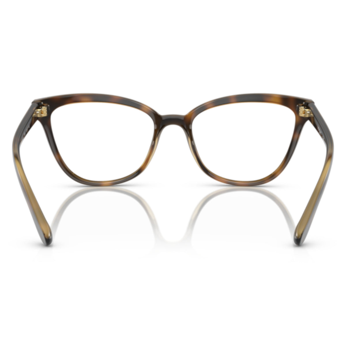 Vogue VO5495I dark havana cat-eye eyeglasses, back view of the frame and temples