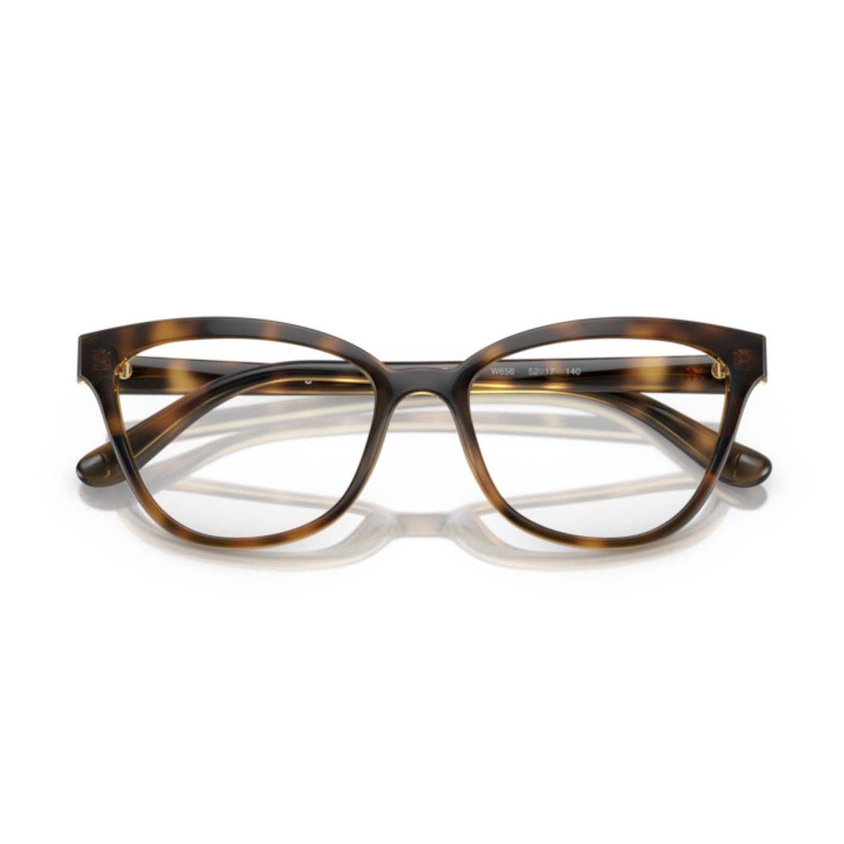 Vogue VO5495I dark havana cat-eye eyeglasses, front view with the temples folded