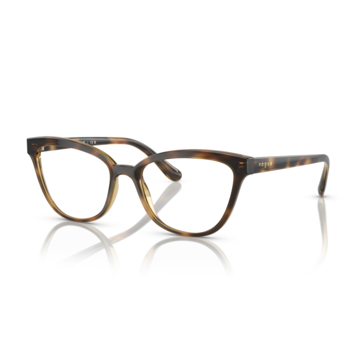 Vogue VO5495I dark havana cat-eye eyeglasses with plastic frame