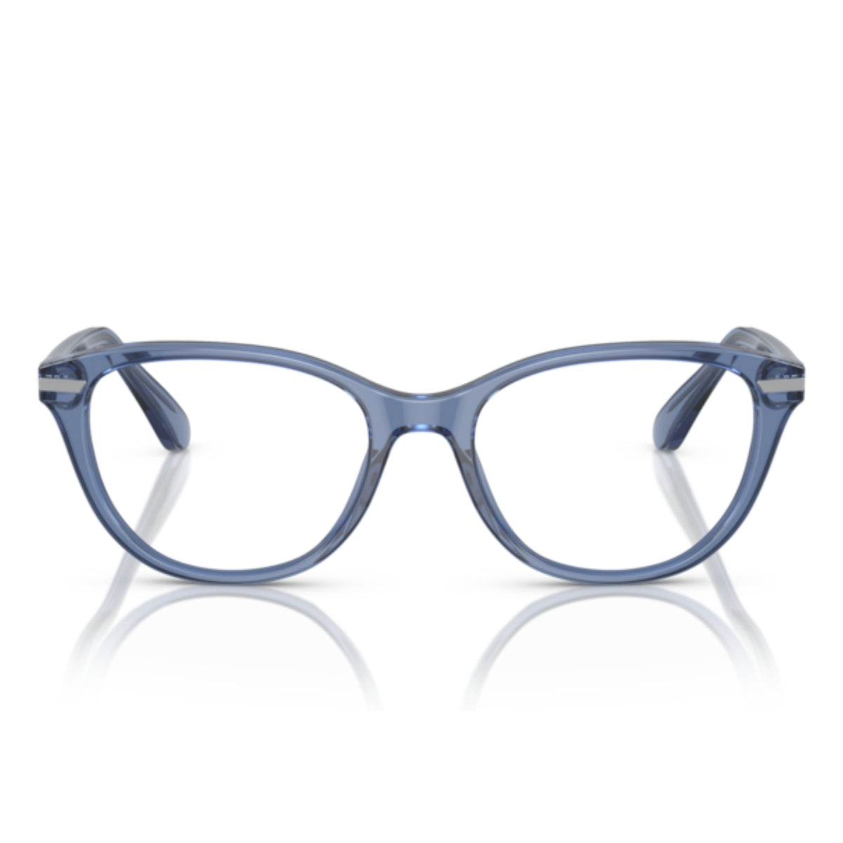 Vogue VO5497I transparent blue oval eyeglasses, full-rim acetate frame