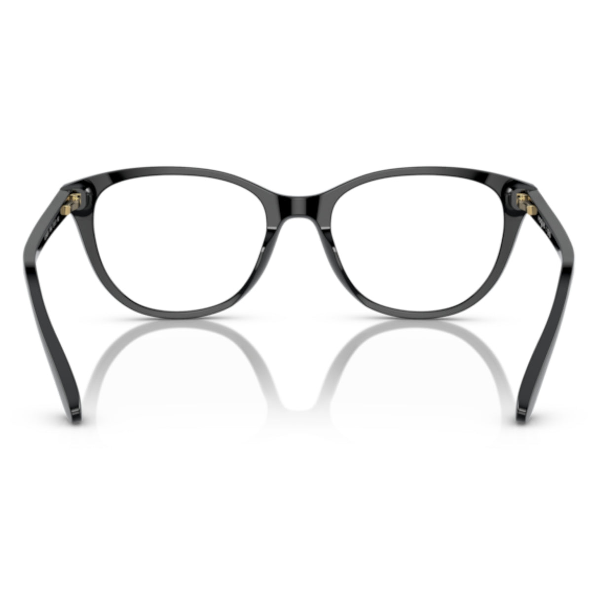 Vogue VO5497I black oval eyeglasses, back view of the frame and temples
