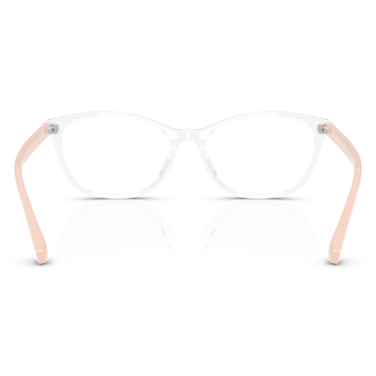 Vogue VO5502D transparent cat-eye eyeglasses, back view of the frame and temples