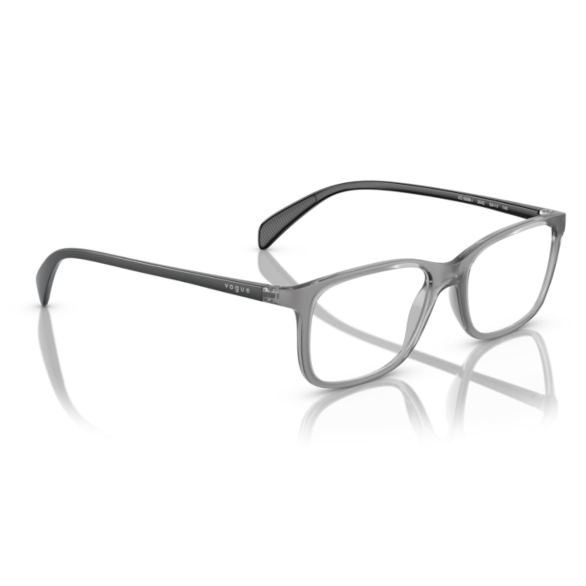 Vogue VO5508I matte/shiny grey square eyeglasses, angled view