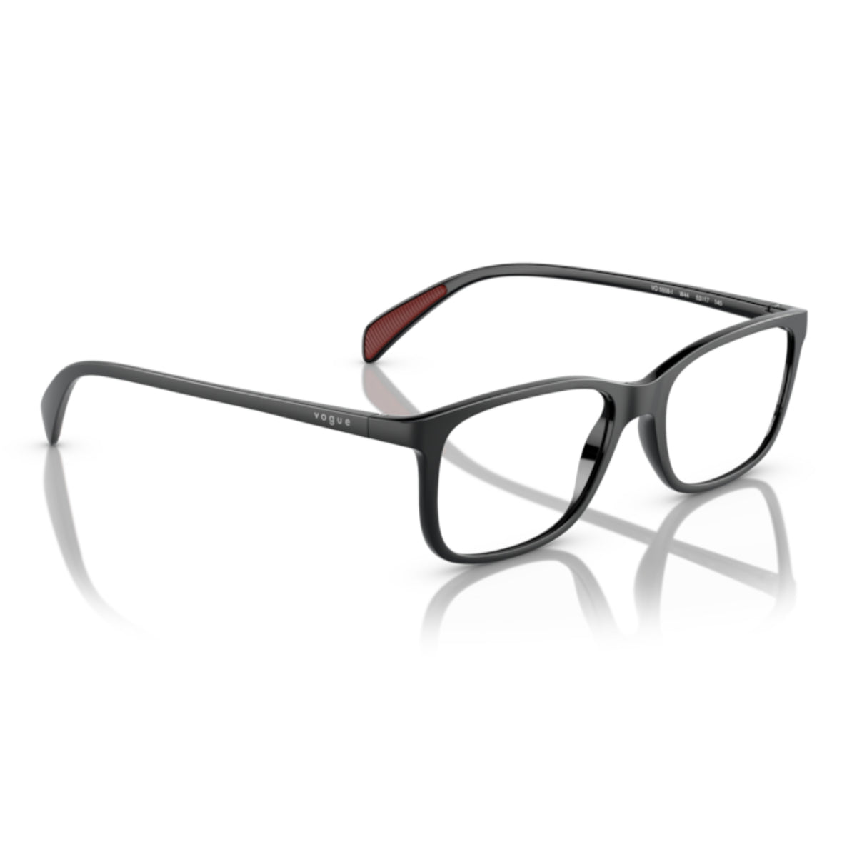 Vogue VO5508I matte/shiny black square eyeglasses, angled view