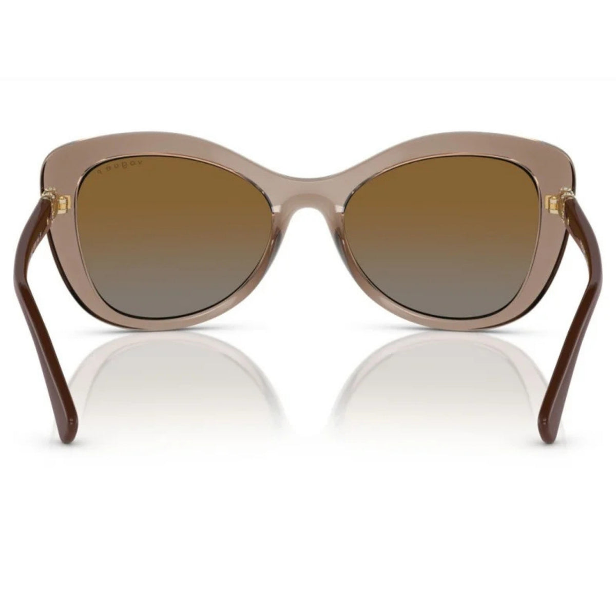Vogue VO5515SB transparent brown cat-eye sunglasses, full-rim lightweight and metal frame, another view