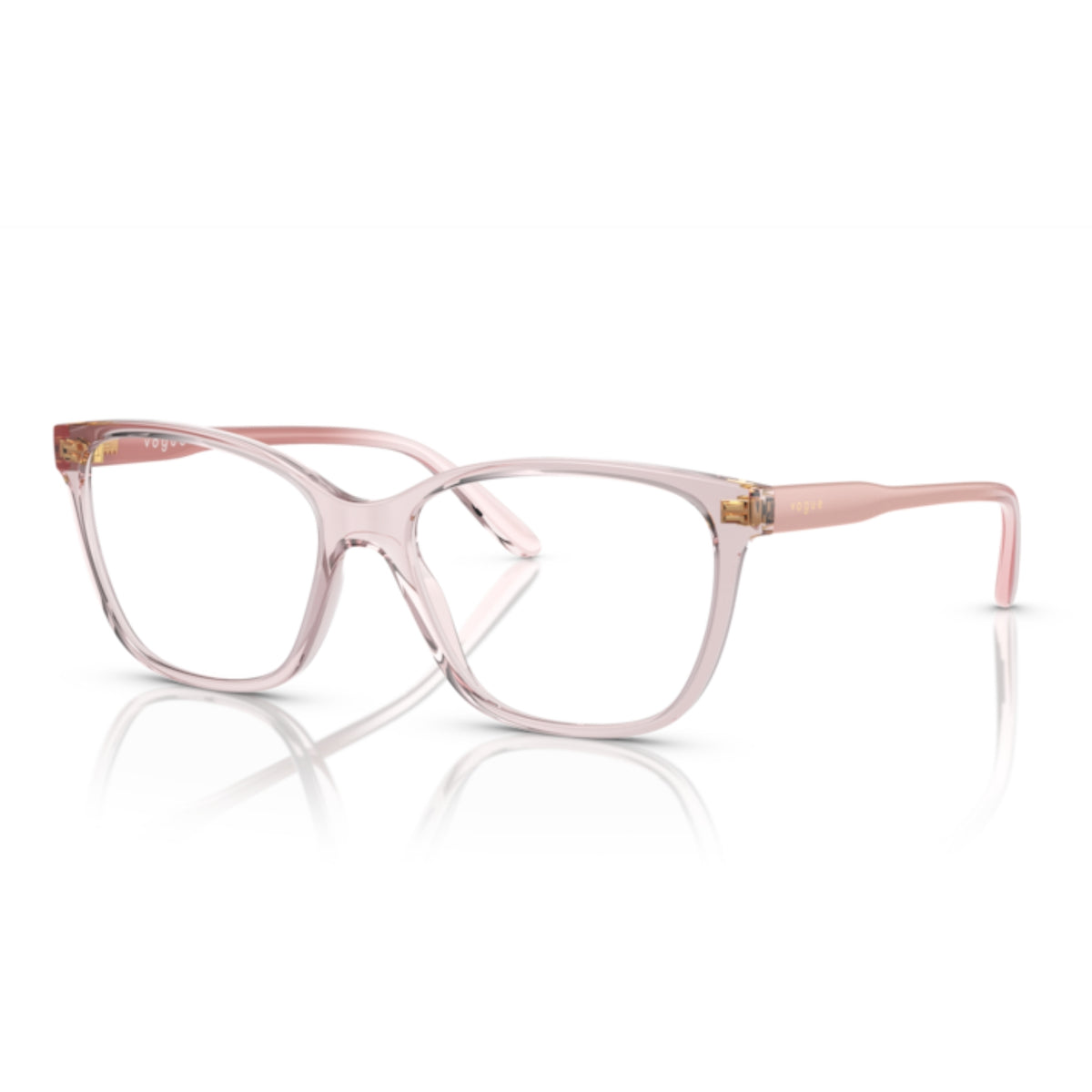 Vogue VO5518 transparent pink square eyeglasses with lightweight frame