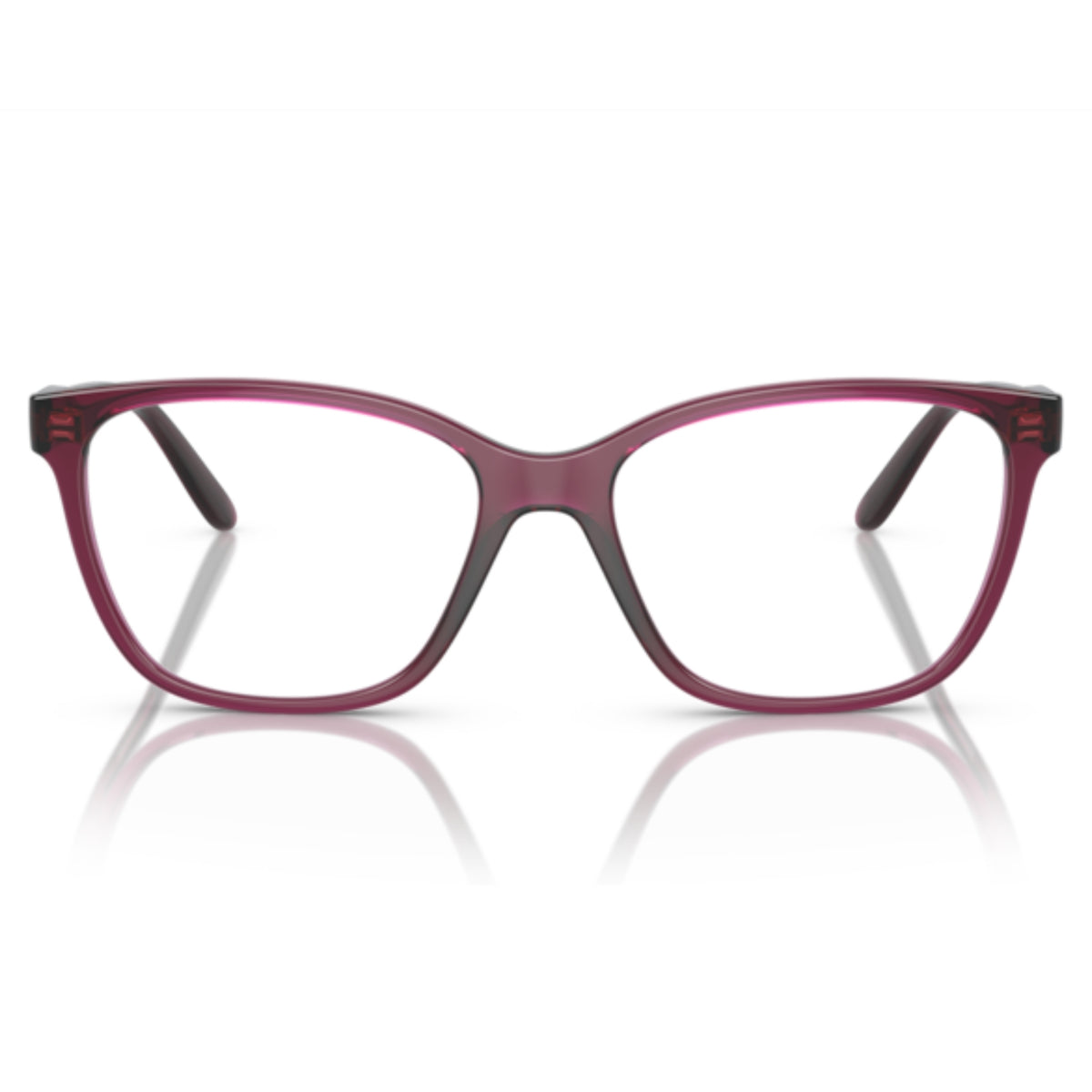 Vogue VO5518 transparent dark cherry square eyeglasses, full-rim lightweight frame