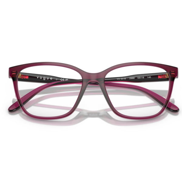 Vogue VO5518 2989 Transparent Dark Cherry Square Eyeglasses