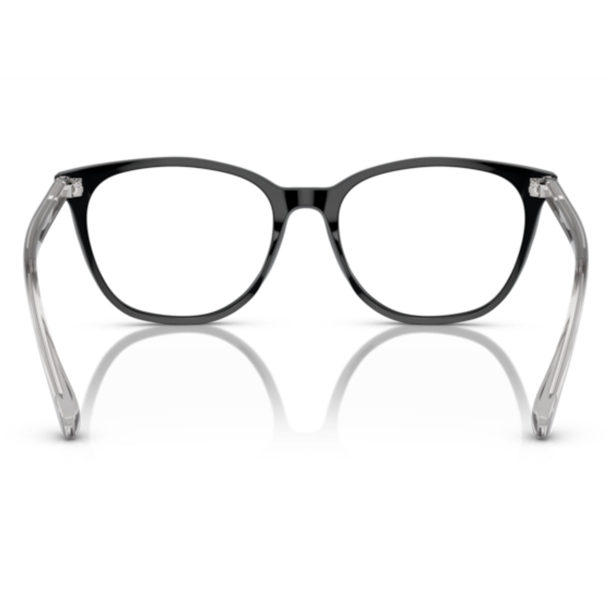 Vogue VO5533I black square eyeglasses, back view of the frame and temples