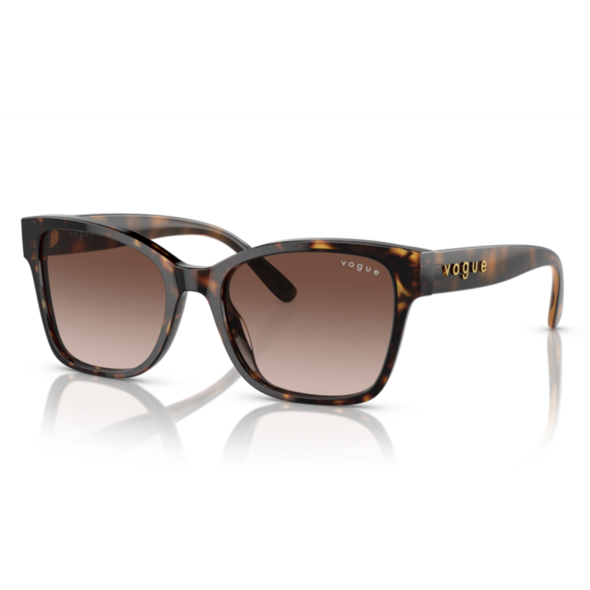 Vogue VO5534SI dark havana square sunglasses with brown lenses