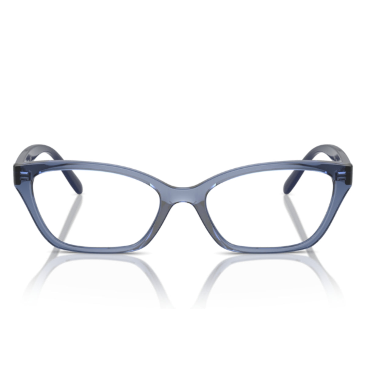 Vogue VO5545I transparent blue cat-eye eyeglasses, full-rim lightweight frame