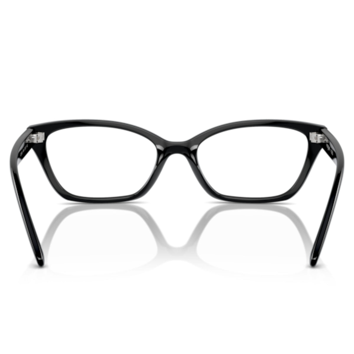 Vogue VO5545I black cat-eye eyeglasses, back view of the frame and temples