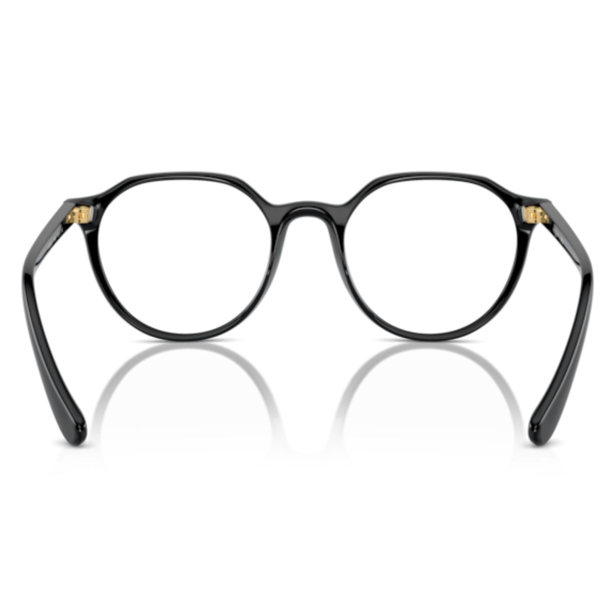 Vogue VO5546I black geometric eyeglasses, back view of the frame and temples