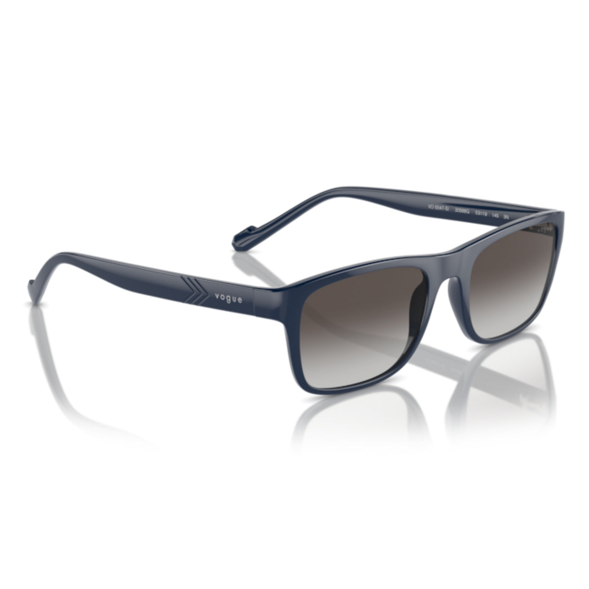 Vogue VO5547SI dark blue rectangle sunglasses, angled view