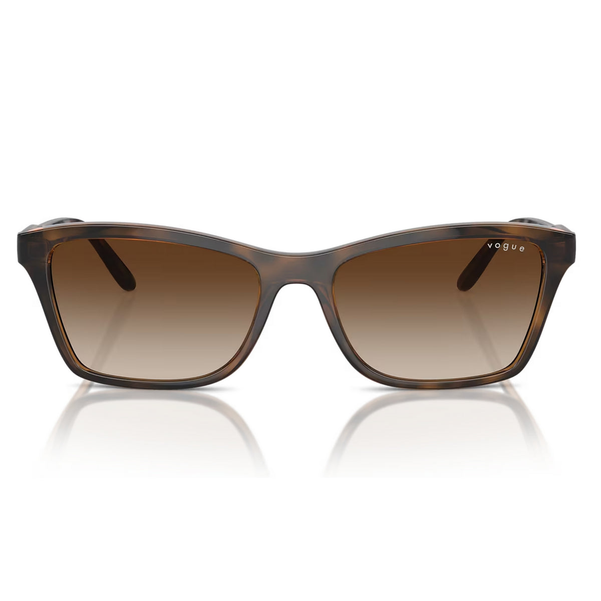 Vogue VO5551S top havana/light brown square sunglasses, full-rim lightweight and plastic frame