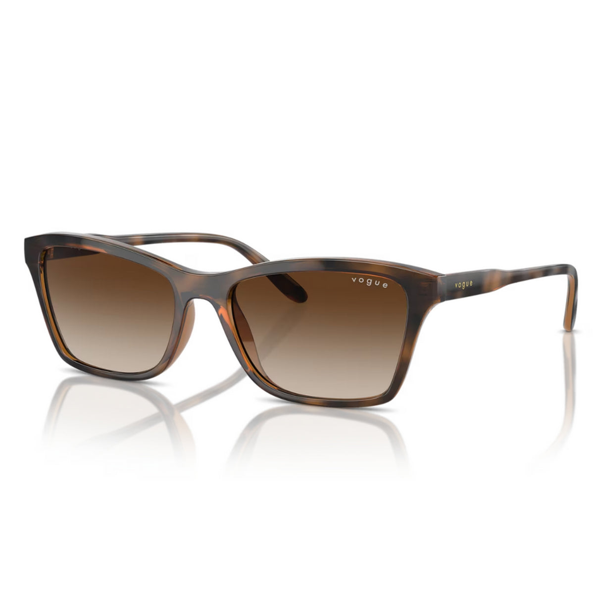 Vogue VO5551S top havana/light brown square sunglasses with brown lenses