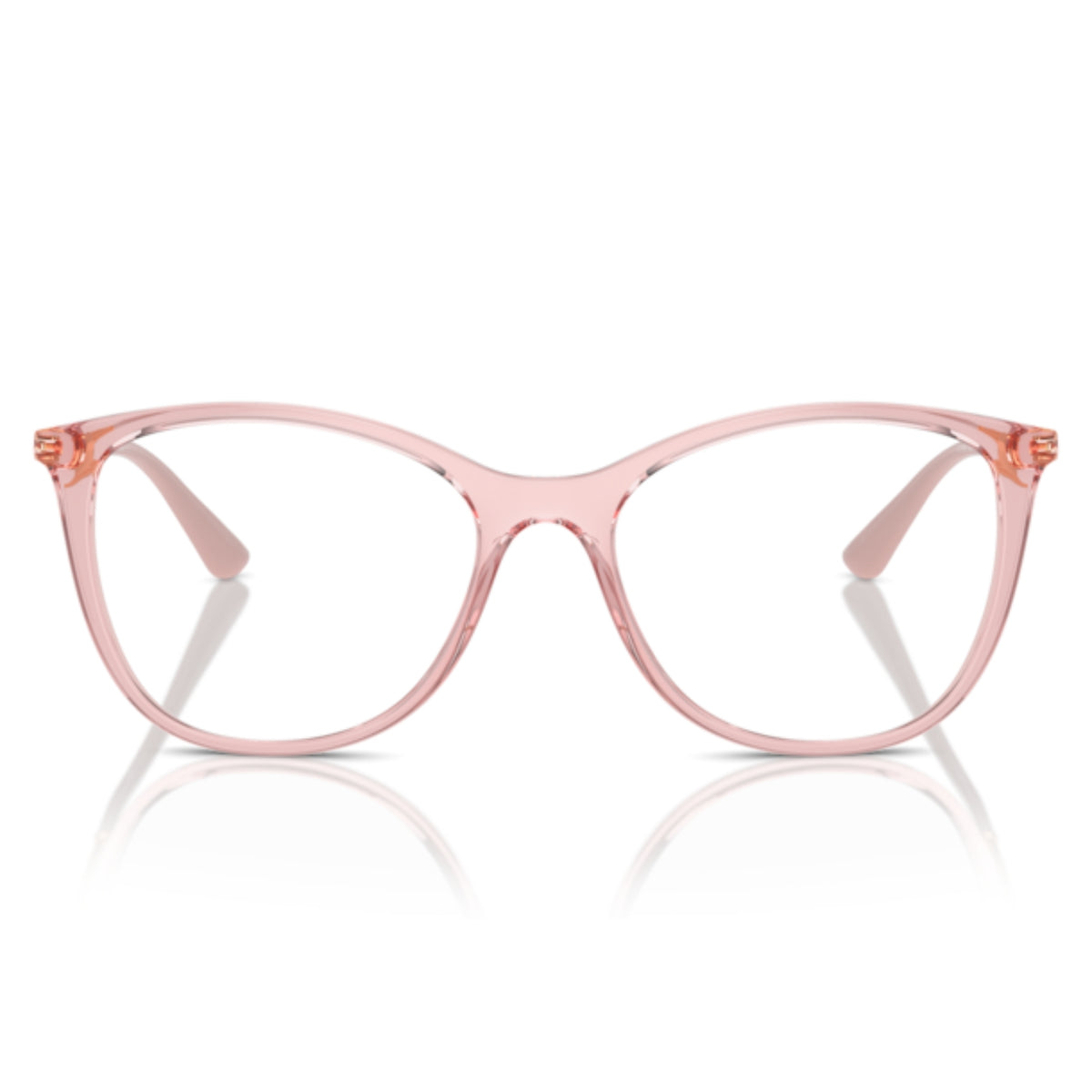 Vogue VO5562 transparent pink round eyeglasses, full-rim plastic and metal frame