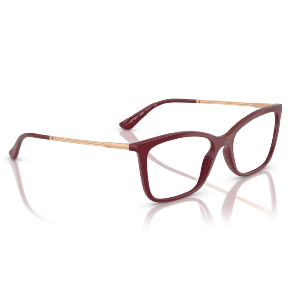 Vogue VO5563 full cherry cat-eye eyeglasses, angled view