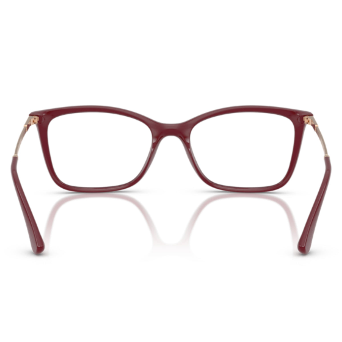 Vogue VO5563 full cherry cat-eye eyeglasses, back view of the frame and temples