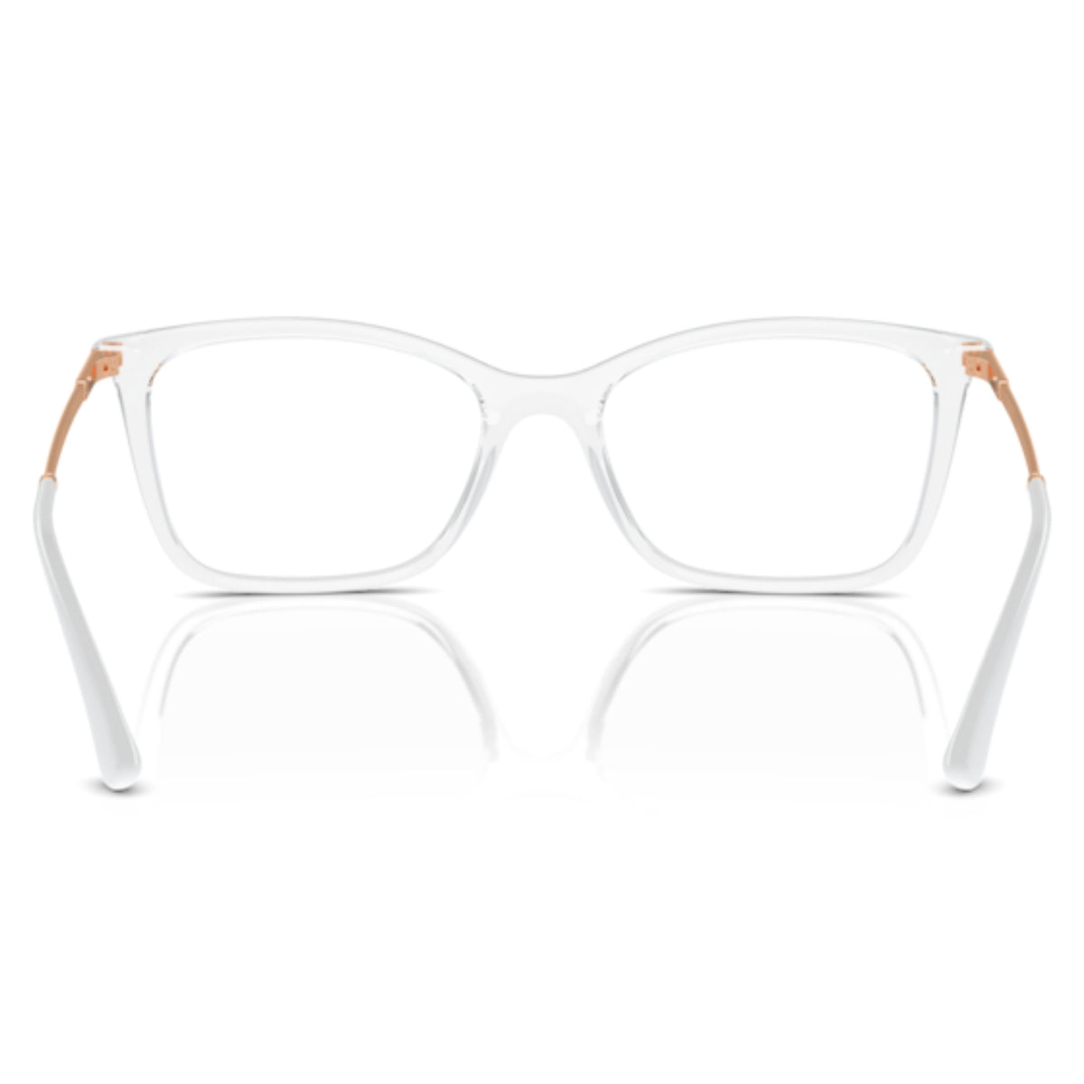Vogue VO5563 transparent cat-eye eyeglasses, back view of the frame and temples
