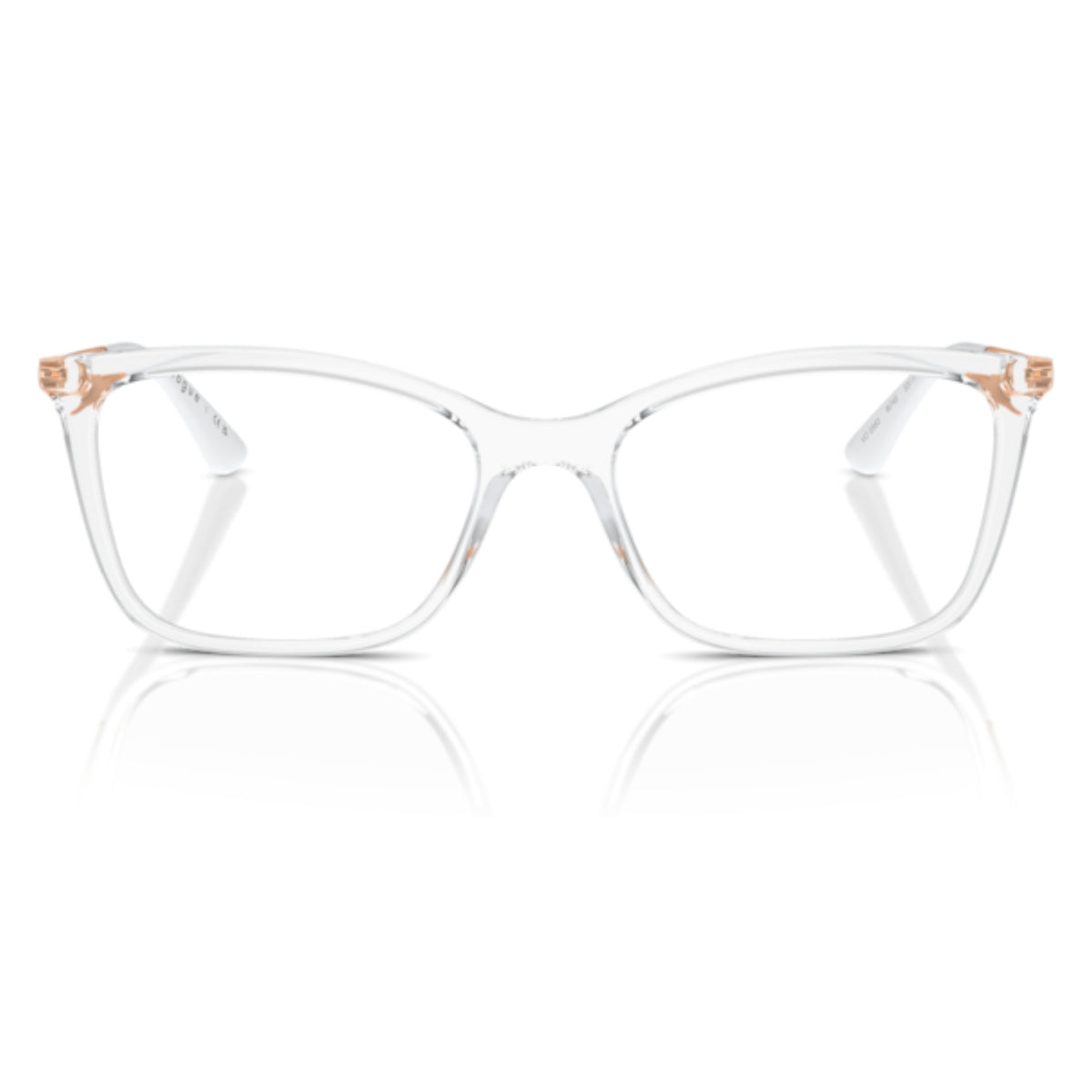Vogue VO5563 transparent cat-eye eyeglasses, full-rim lightweight and metal frame