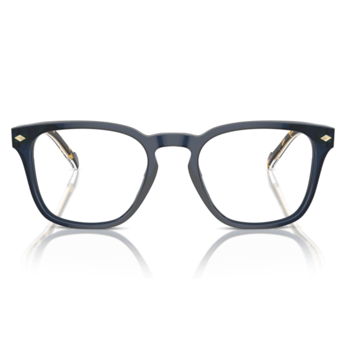 Vogue VO5570 transparent blue square eyeglasses, full-rim acetate frame