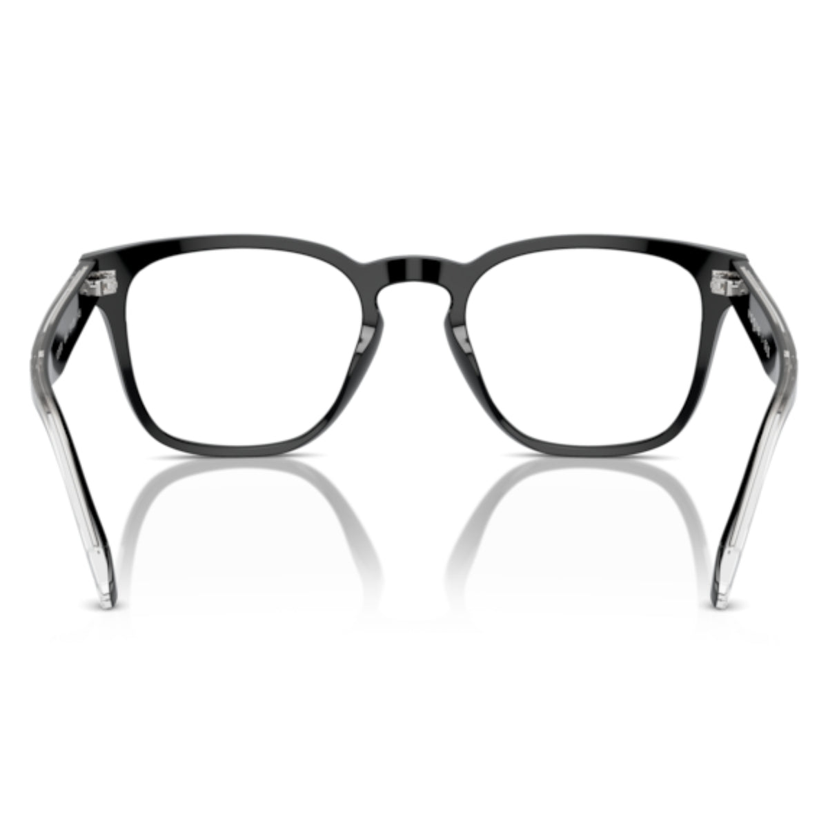 Vogue VO5570 black square eyeglasses, back view of the frame and temples