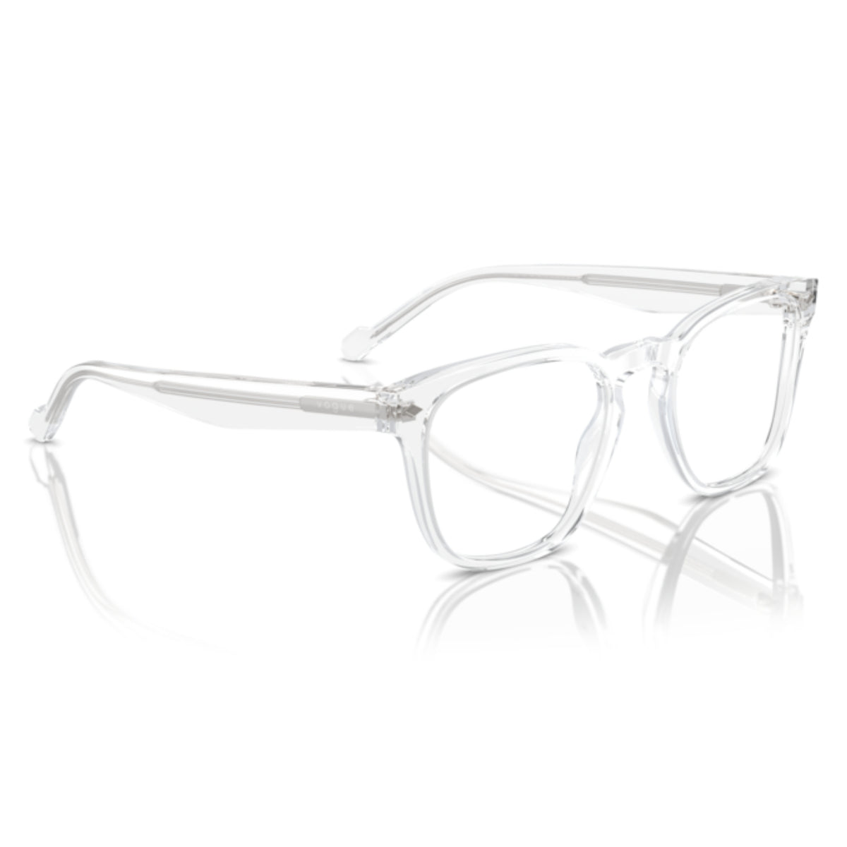 Vogue VO5570 transparent square eyeglasses, angled view