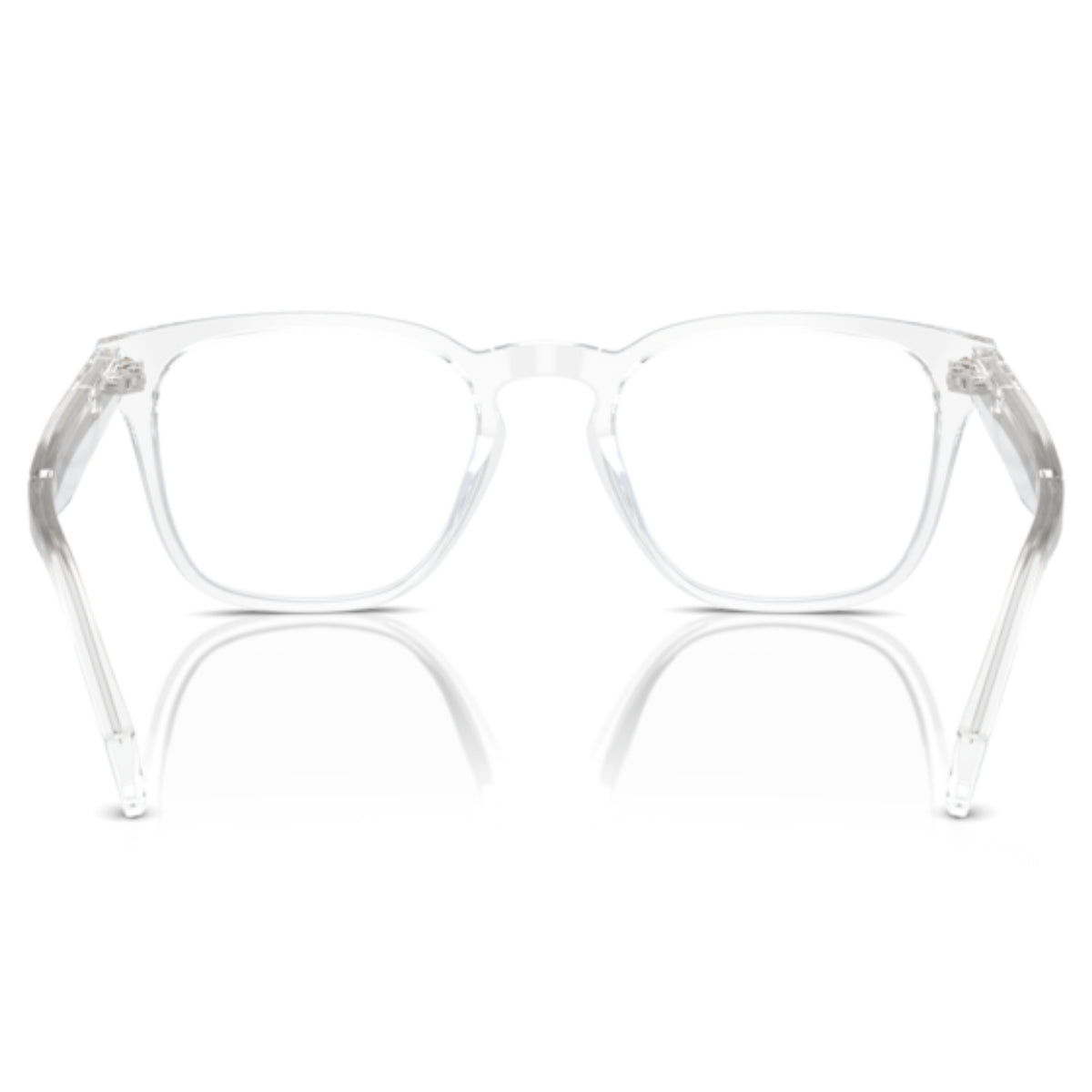 Vogue VO5570 transparent square eyeglasses, back view of the frame and temples