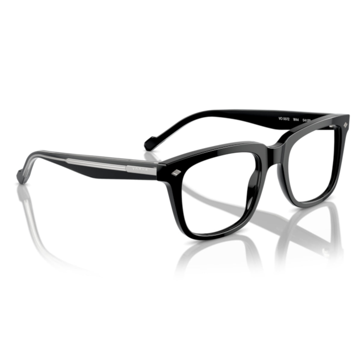 Vogue VO5572 black square eyeglasses, angled view