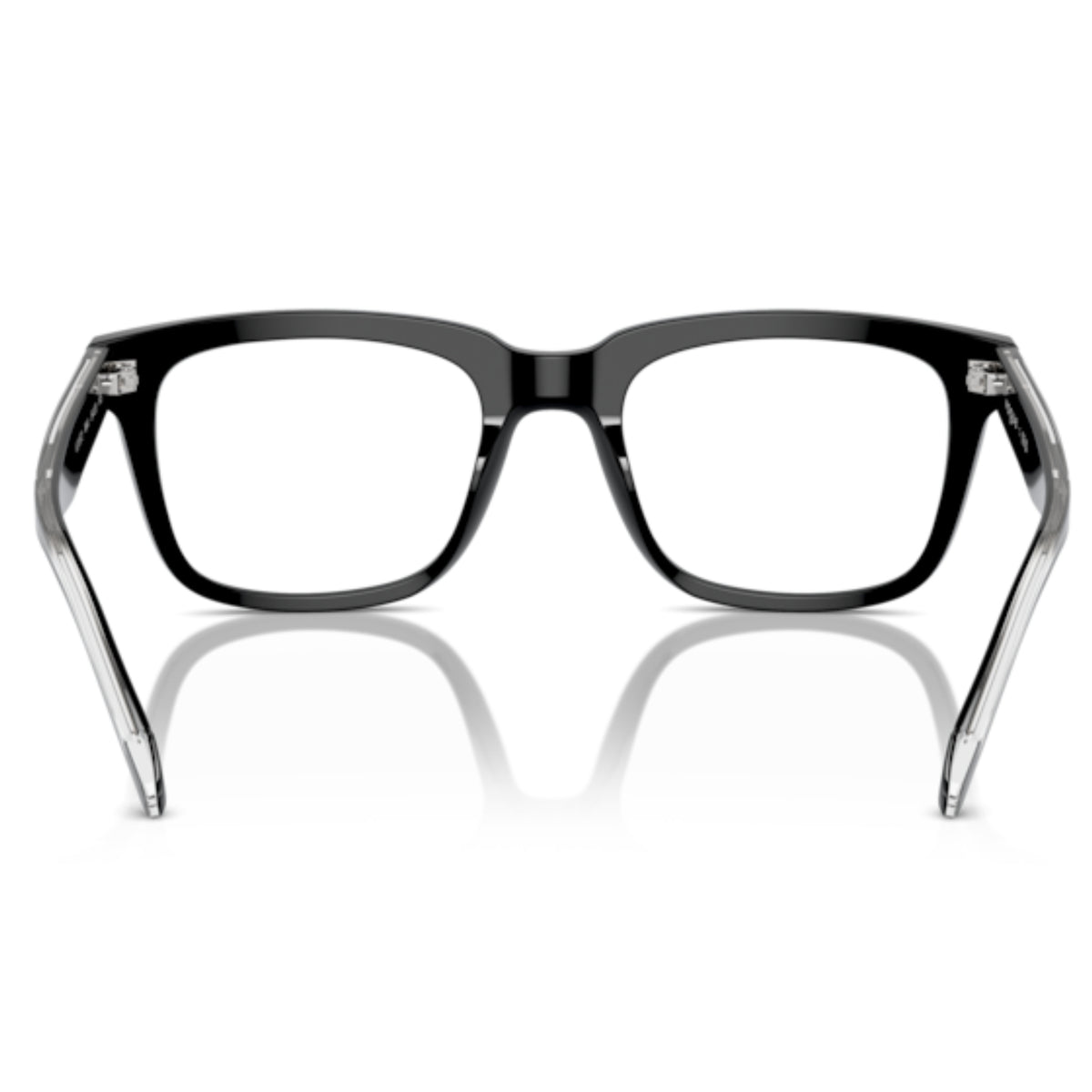 Vogue VO5572 black square eyeglasses, back view of the frame and temples