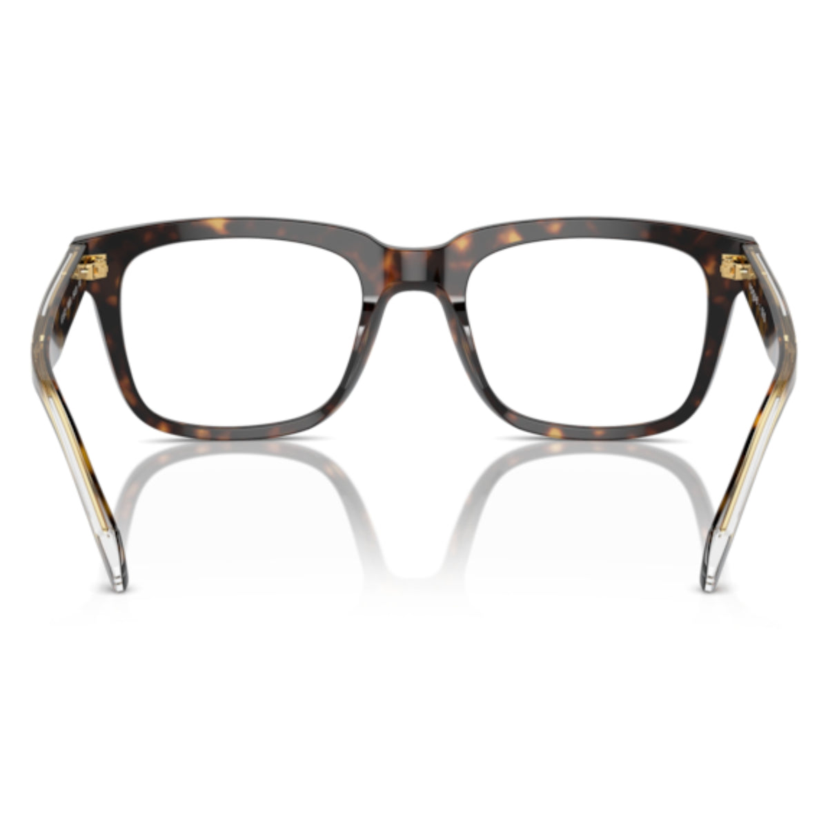 Vogue VO5572 dark havana square eyeglasses, back view of the frame and temples