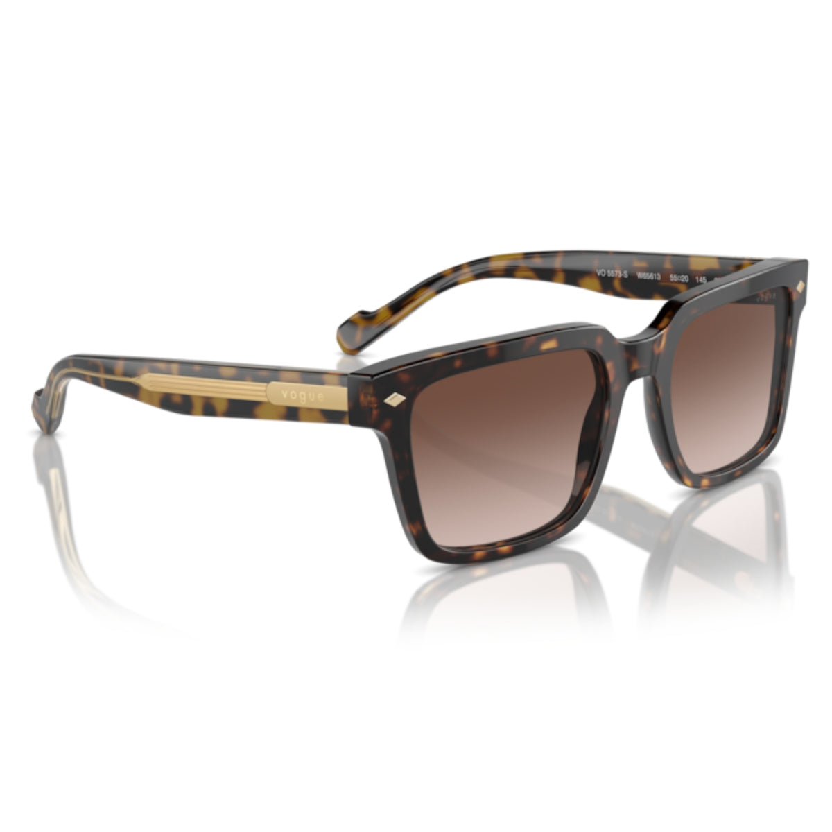 Vogue VO5573S dark havana square sunglasses, angled view