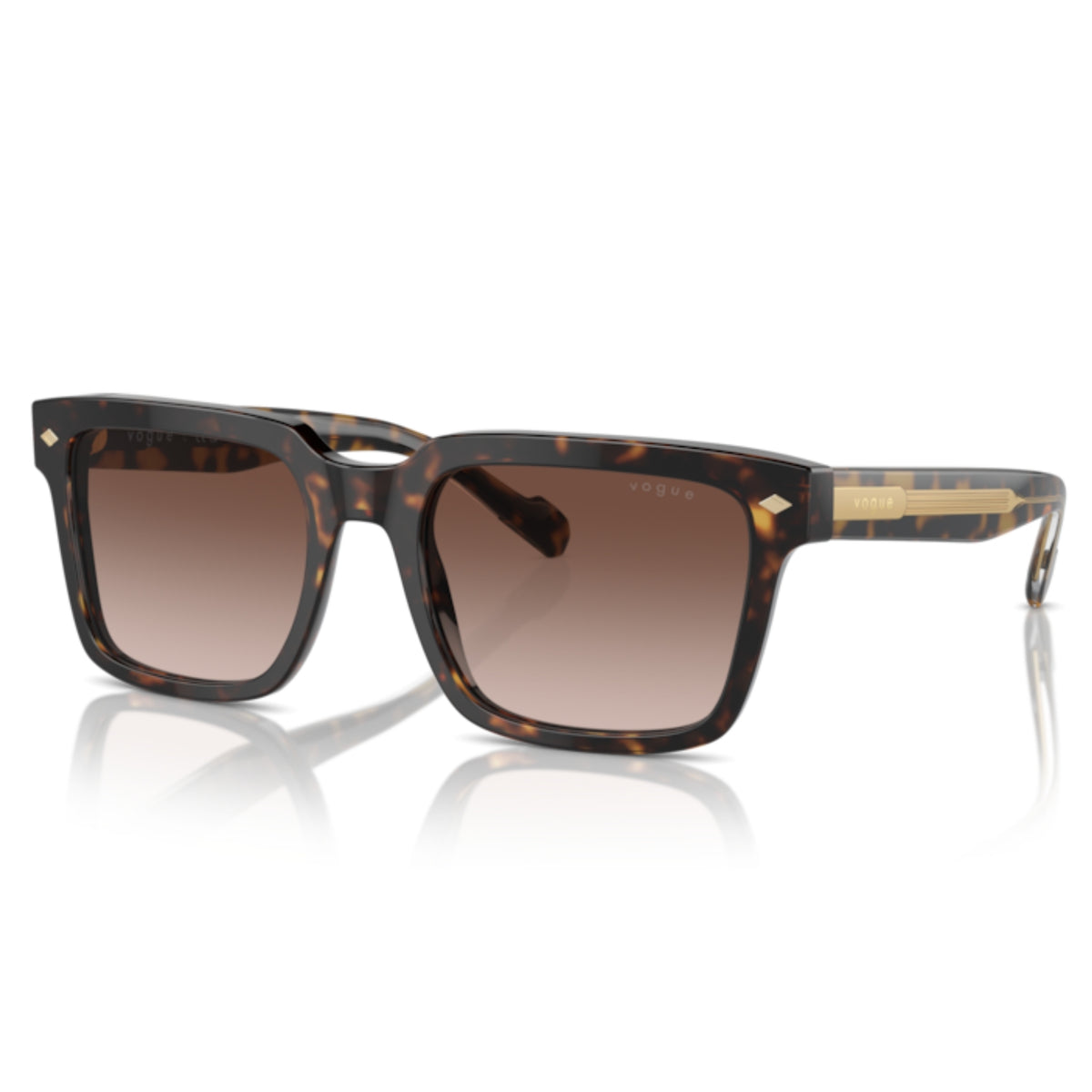 Vogue VO5573S dark havana square sunglasses with brown lenses