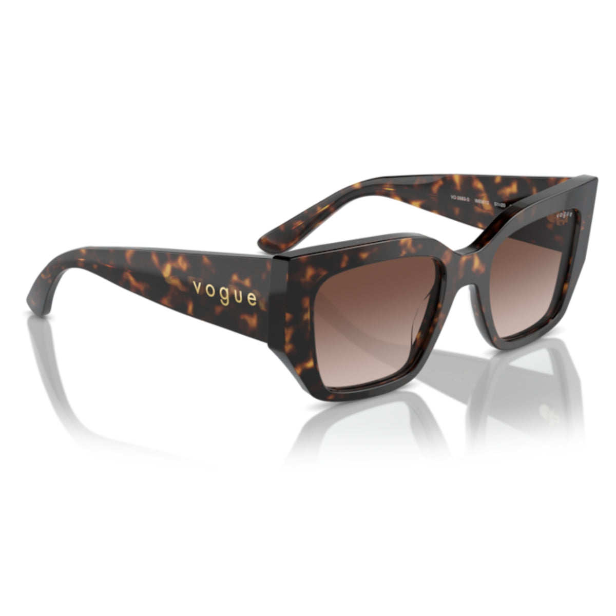 Vogue VO5583S dark havana geometric sunglasses, angled view
